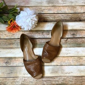 Franco Sarto Artist collection brown woven sandals